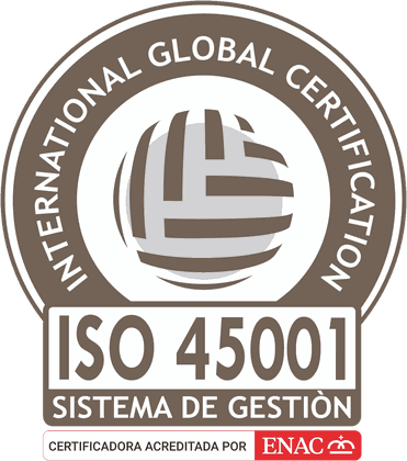 Sello de certificación ISO 45001 de IGC
